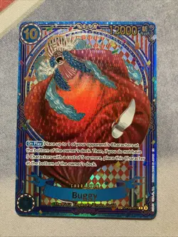 ONE PIECE BUGGY OP09-051 SP GOLD PARALLEL RARE OP14 ENGLISH CARD NM - Image 1