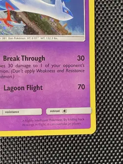 Latios SM88 HD Cosmos Swirl Sun & Moon Black Star Promo Holo Pokemon Card LP+ - Image 5