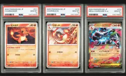 PSA 10 Charmander Charmeleon Charizard X ex Sequential Number Set Pokemon Card - Image 1