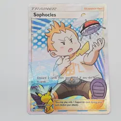 Sophocles Full Art Holo Card 146/147 Sm-Burning Shadows LP Pokemon TCG - Image 1