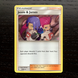 Jessie & James 58/68 Pokemon Hidden Fates Sun & Moon Holo Rare Card NM - Image 1