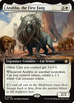 Arahbo, the First Fang - BORDERLESS NM (MTG Foundations 442) - Image 1