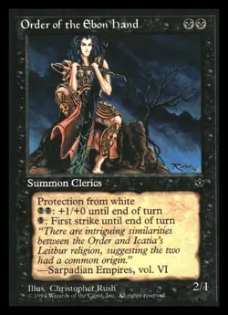 Order of the Ebon Hand (Rush) Fallen Empires NM+ *Mythic Relics* - Image 1