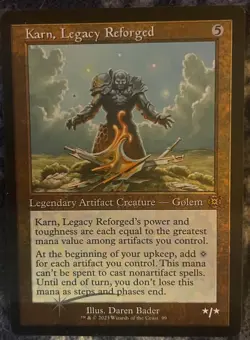 MTG M/NM Karn, Legacy Reforged (Retro Frame FOIL) MOM: The Aftermath - Image 1