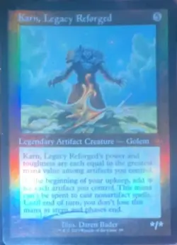 MTG M/NM Karn, Legacy Reforged (Retro Frame FOIL) MOM: The Aftermath - Image 2