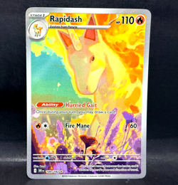 2025 POKEMON DESTINED RIVALS RAPIDASH 189/182 ILLUSTRATION RARE - Image 1