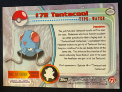 Pokemon #72 Tentacool Topps Trading Card Holo Pokemon Trading Card TCG LP - Image 2