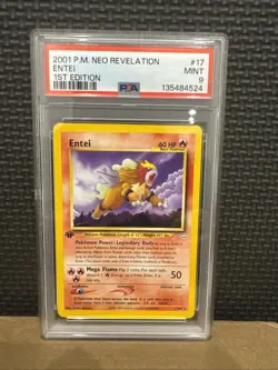 2001 Neo Revelation 1st Edition Rare Entei Pokemon PSA 9 17/64 - Image 1
