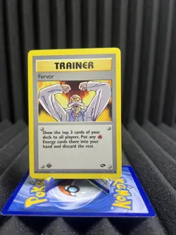 Fervor 124/132 - 1st Edition Gym Challenge - WOTC Pokemon Card NM - Image 1