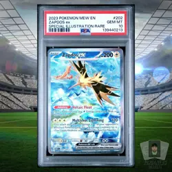 Zapdos EX SIR 2023 Pokemon Scarlet & Violet 151 MEW EN #202/165 PSA 10 GEM MINT - Image 1