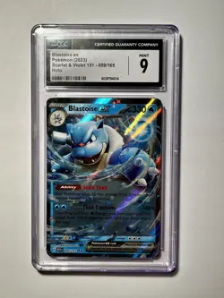 CGC 9 Pokemon TCG 2023 Scarlet & Violet 151 009/165 Blastoise ex Holo - Image 1