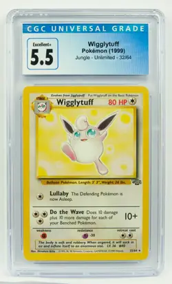 Jigglypuff 1st Ed 54/64 Wigglytuff 32/64 CGC 5 Jungle VTG Cute Pokemon Slab Lot - Image 4