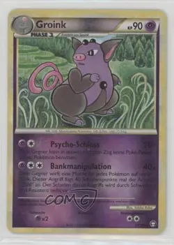Grumpig German Reverse Foil Pokemon HeartGold & SoulSilver Triumphant #23 2010 - Image 1
