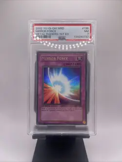 Yu-Gi-Oh! Mirror Force MRD 1st Edition PSA 7; New Cert - Image 1