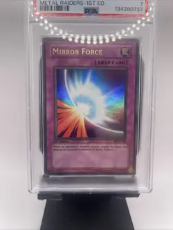 Yu-Gi-Oh! Mirror Force MRD 1st Edition PSA 7; New Cert - Image 3