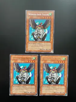 Yugioh Winged Sage Falcos PGD-072 Rare Unlimited Edition HP X3 - Image 1