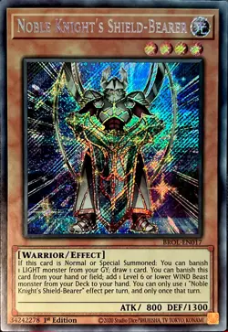 Noble Knight's Shield-Bearer BROL-EN017 1st Edition Secret Rare LP - Image 1