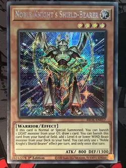 Noble Knight's Shield-Bearer BROL-EN017 1st Edition Secret Rare LP - Image 2