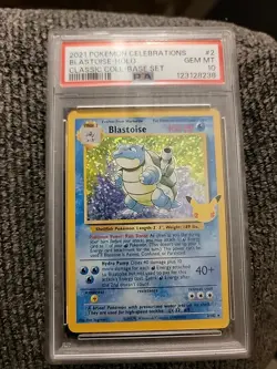 Pokemon TCG Blastoise 2/102 Celebrations Classic Collection Holo Rare Card Gem M - Image 1