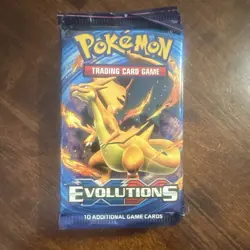 6x Pokemon XY Evolutions Booster Pack Sealed Charizard Art 10 Cards Each - Image 2