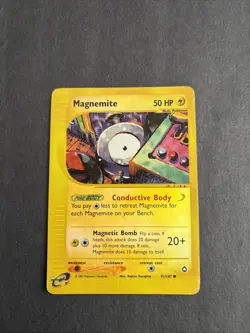 Magnemite - 91/147 - Pokemon Aquapolis Reverse Holo Rare Card LP- - Image 1