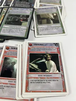 STAR WARS CCG CUSTOMIZABLE CARD GAME LOT 382 VADER OBI- WAN LUKE LEIA HAN SOLO - Image 3