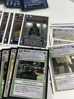 STAR WARS CCG CUSTOMIZABLE CARD GAME LOT 382 VADER OBI- WAN LUKE LEIA HAN SOLO - Image 4