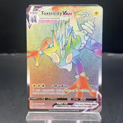 Pokemon TCG Toxtricity VMAX 196/192 Rebel Clash Rainbow Secret Rare Card - NM - Image 1