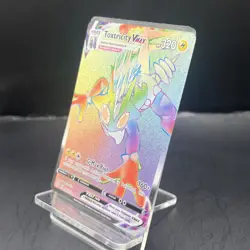 Pokemon TCG Toxtricity VMAX 196/192 Rebel Clash Rainbow Secret Rare Card - NM - Image 3