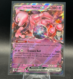 Pokemon TCG Team Rocket's Mewtwo ex 205 Sv: Scarlet & Violet Promo Cards Holo - Image 1