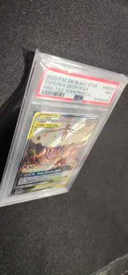 Espeon & Deoxys GX Tag Team SM240 Holo Pokemon TCG PSA 9 - Image 2