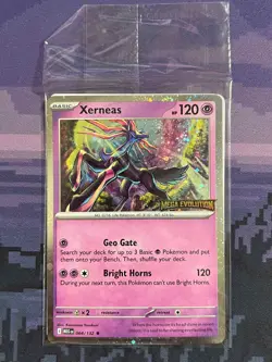 Xerneas 064/132 Pokemon STAMPED Mega Evolution Sealed Promo Near Mint - Image 1