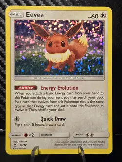 Pokemon - Eevee - 11/12 #011/012 - McDonald's Promos 2018 Holo Light Play LP - Image 1