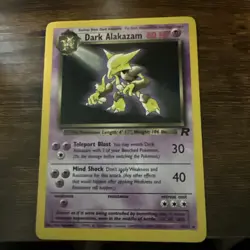 Pokemon Dark Alakazam TCG Non-holo 18/82 Team Rocket Rare HP - Image 1