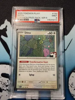Pokemon Ditto Holo Prize Pack Play Promo PSA 9 Stamped Exclusive SWIRL 151 - Image 1
