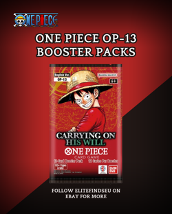 One Piece TCG OP-13 Booster Pack x5 - Factory Sealed - UK Stock - Same Day Ship - Image 1