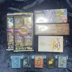 Pokemon Card Box Set Sealed VSTAR Sleeves Deck Shield Lot Japan Pikachu Leafeon - Image 1