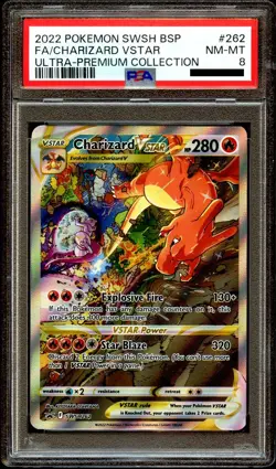 PSA 8 NM-MINT Charizard VSTAR SWSH262 FULL ART HOLO 262 SWSH PROMO Pokemon Card - Image 2