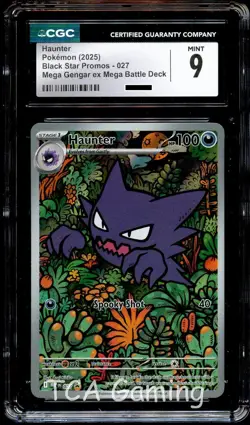 CGC 9 MINT Haunter MEP 027 ILLUSTRATION RARE PROMO MEP027 Pokemon Card - Image 1