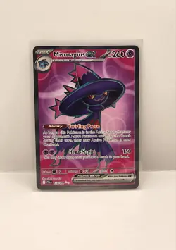 NM! Mismagius Ex (112/094) Phantasmal Flames Full Art Rare Pokemon Card! - Image 1