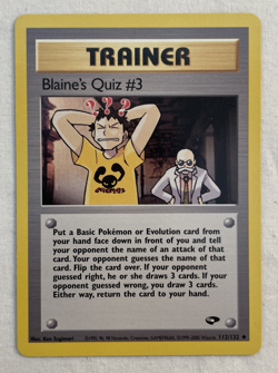 1x Blaine's Quiz #3 112/132 Gym Challenge Pokemon Card LP - Image 1