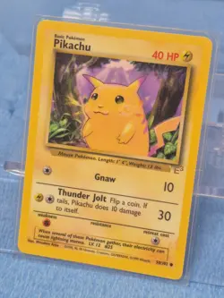 Pokemon Card Pikachu Thunder Jolt Gnaw 40HP 58/108 Basic Pokemon - Image 1