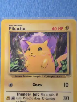 Pokemon Card Pikachu Thunder Jolt Gnaw 40HP 58/108 Basic Pokemon - Image 2