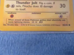 Pokemon Card Pikachu Thunder Jolt Gnaw 40HP 58/108 Basic Pokemon - Image 3
