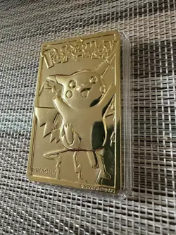 1999 Burger King Pokemon Pikachu Trading Card 23K Gold Plated - Image 2