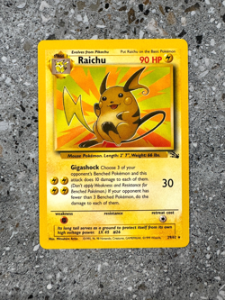 Pokemon TCG Cards Raichu 29/62 Fossil Rare LP - Image 1