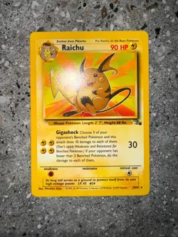 Pokemon TCG Cards Raichu 29/62 Fossil Rare LP - Image 3