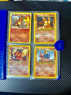 Pokemon Charmander Blue Vintage Rare 4-Pocket Binder with Base Set Cards 1999 - Image 2
