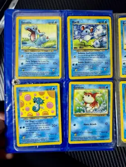 Pokemon Charmander Blue Vintage Rare 4-Pocket Binder with Base Set Cards 1999 - Image 3