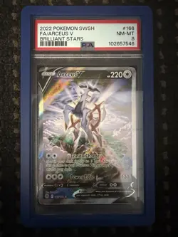 Arceus V Alt Art 166/172 PSA 9 - Brilliant Stars - Pokemon Card TCG w/ Guard - Image 1